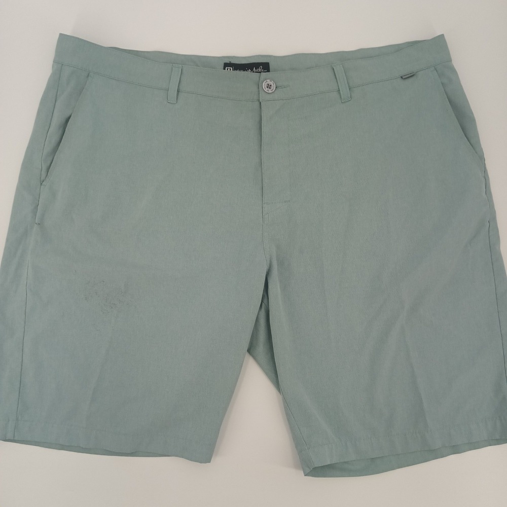 TravisMathew Mens Golf Shorts Size 42 Seafoam Green Performance Stretch Tech